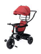 Детский трехколесный велосипед TOMIX "BABY TRIKE", Maroon, EVA колеса 10 и 8 дюймов (25 и 20см), регулируемый капюшон, звонок, подставка для ног, корзина, регулируемая родительская ручка, защитный поручень, ограничительная лямка на бампер, макс. вес: 30 к