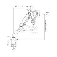 Настольный кронштейн с газлифтом Brateck LDT13-C012 для 1 монитора (13"-32&quot;)