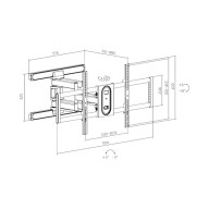 Кронштейн Brateck LPA81-486 для ТВ и мониторов 43"-100&quot;