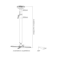 Кронштейн потолочный Deluxe DLPRB-16-02L